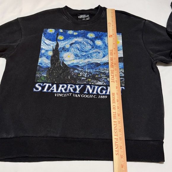 Van Gogh Starry Night Black Crewneck Sweater M NWT - Picture 5 of 5